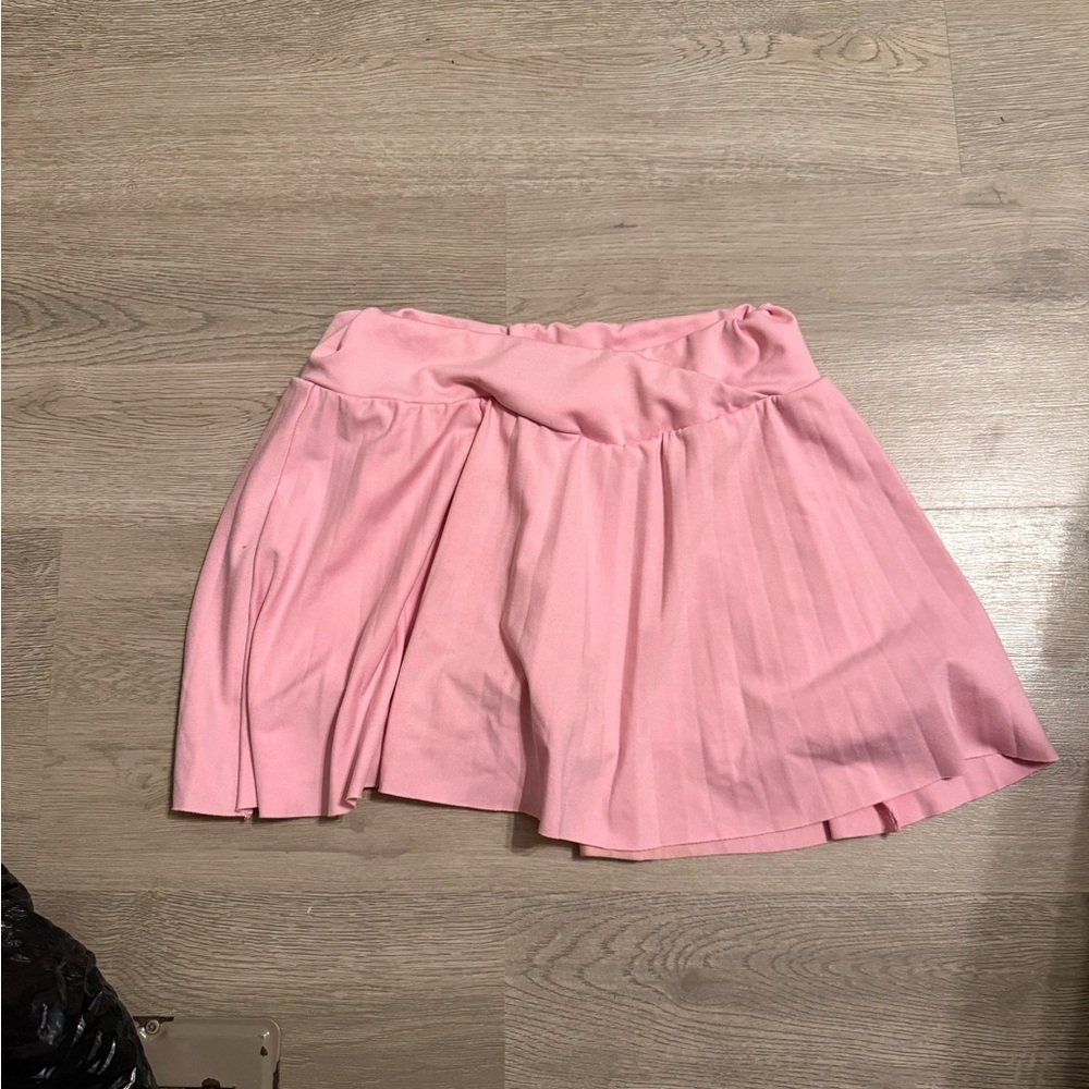 Pink Pleated Skirt